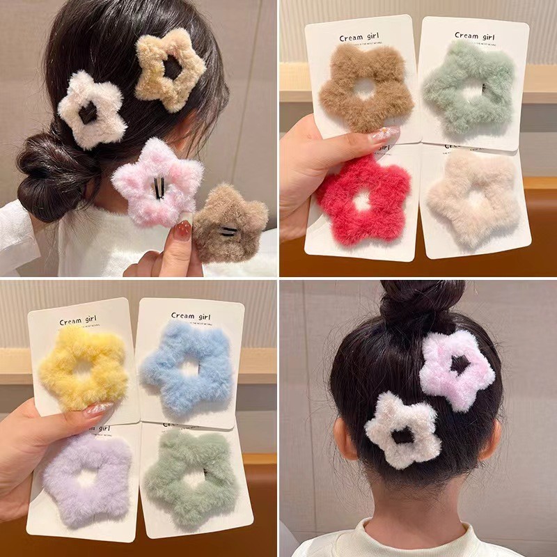 กิ๊บติดผม รูปดาวน่ารัก สีสันสดใส สไตล์เกาหลี สําหรับเด็กผู้หญิง