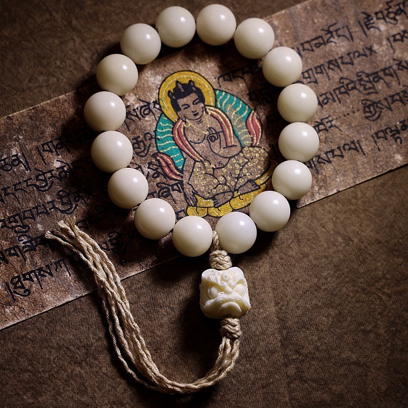 สร้อยข้อมือลูกปัดหยกธรรมชาติ ทรงกลม ความหนาแน่นสูง สีขาว เป็นมิตรกับสิ่งแวดล้อม เครื่องประดับ สําหรับผู้ชาย และผู้หญิง
