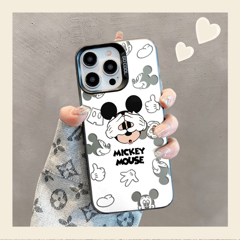 เคสโทรศัพท์มือถือแบบนิ่ม ใส กันกระแทก ลายมิกกี้ ดิสนีย์ สําหรับ iPhone 15 14 13 12 11 Pro Max X Xr Xs Max 7 8 Plus SE2020 Realme VIVO VIVO Redmi