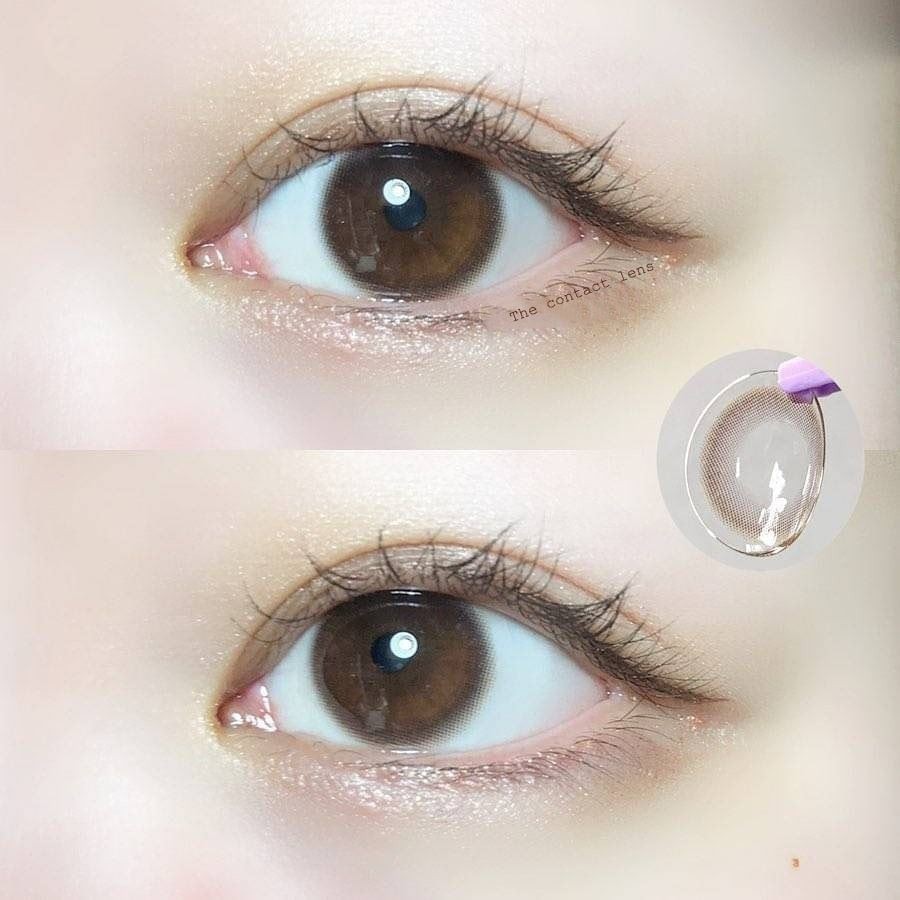 คอนแทคเลนส์(มินิ) Hawaii Brown (Luxzylens) ลายฮิต ขายดีมาก กรองแสงกันยูวี