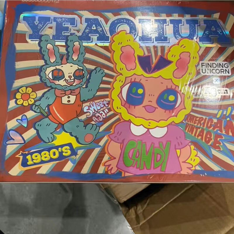 กล่องปริศนา ฟิกเกอร์ Agan Agan American Retro น่ารัก เครื่องประดับ ของขวัญ