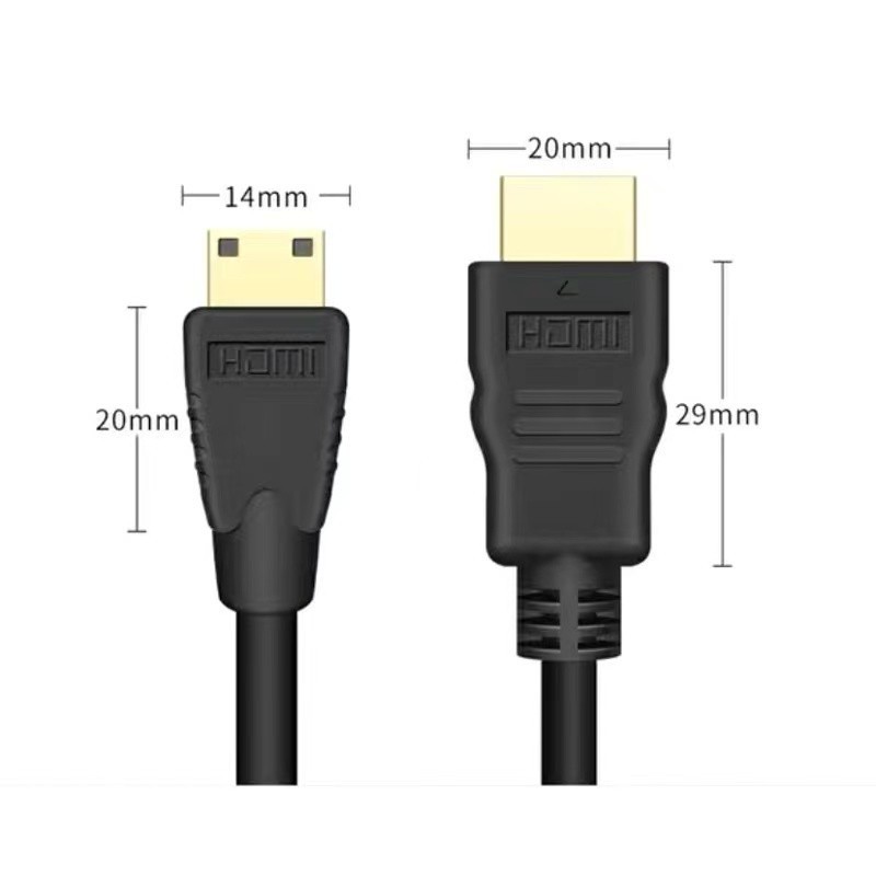 HDMI mini to HDMI cable 1.8M - Black