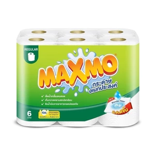 [ชุด 2 แพค] แม็กซ์โม่ กระดาษอเนกประสงค์ 1 แพค MAXMO (รวม 12 ม้วน)