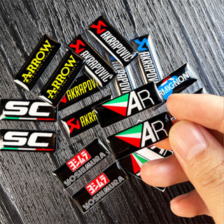 สติกเกอร์ติดท่อไอเสียรถจักรยานยนต์ ขนาดเล็ก 3D มีกาวในตัว