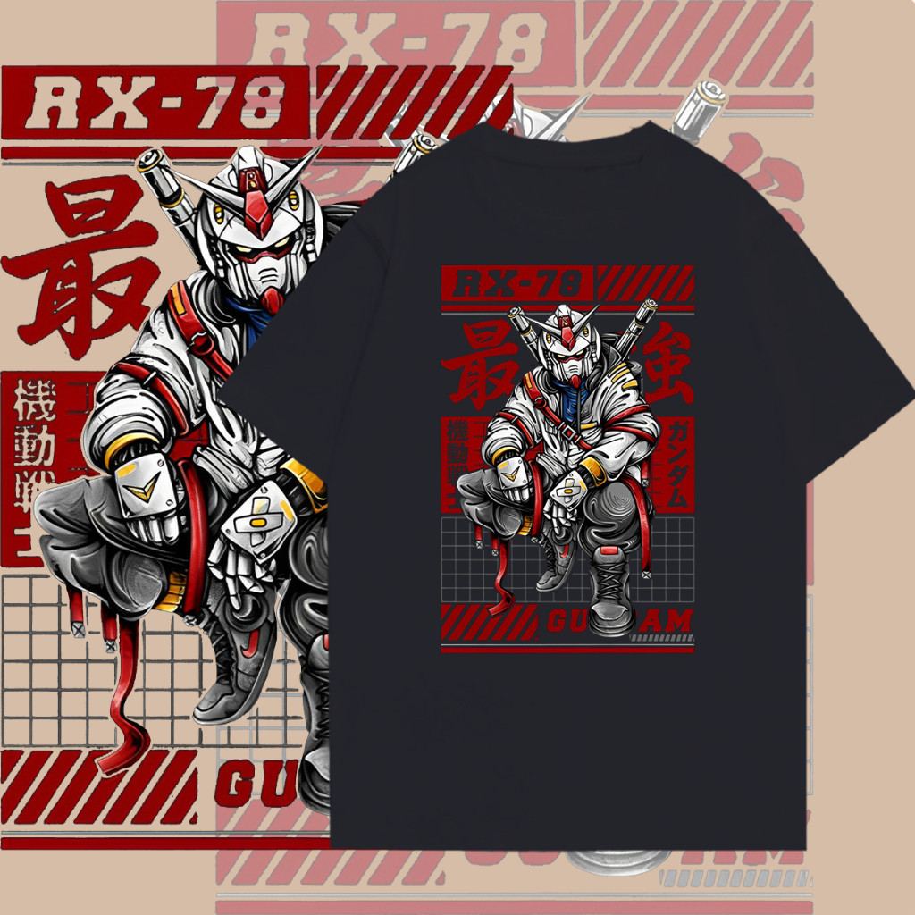 [S-5XL]เสื้อยืดผ้าฝ้ายพิมพ์ลายแฟชั่น [ Gundam ] เสื้อยืด พิมพ์ลายกราฟฟิค ZAKU II CHAR'S ถึง S-5XL
