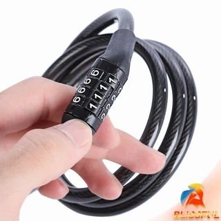 B.F สายล็อคอเนกประสงค์ สายล็อคจักรยาน สายล็อครหัส 4 ตัว Four-digit code lock