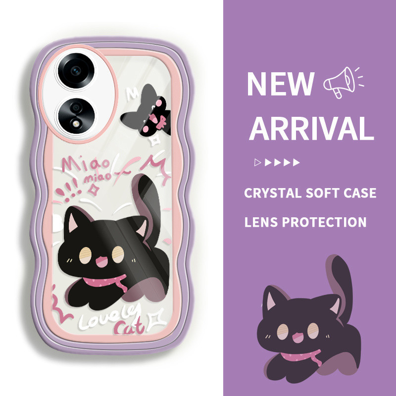 SoftCase สําหรับ Oppo A58 4G สําหรับ OppoA58 OPOP 0PP0 A58 OP กรณีปลอก HP Kesing Lucu โทรศัพท์ Cessi