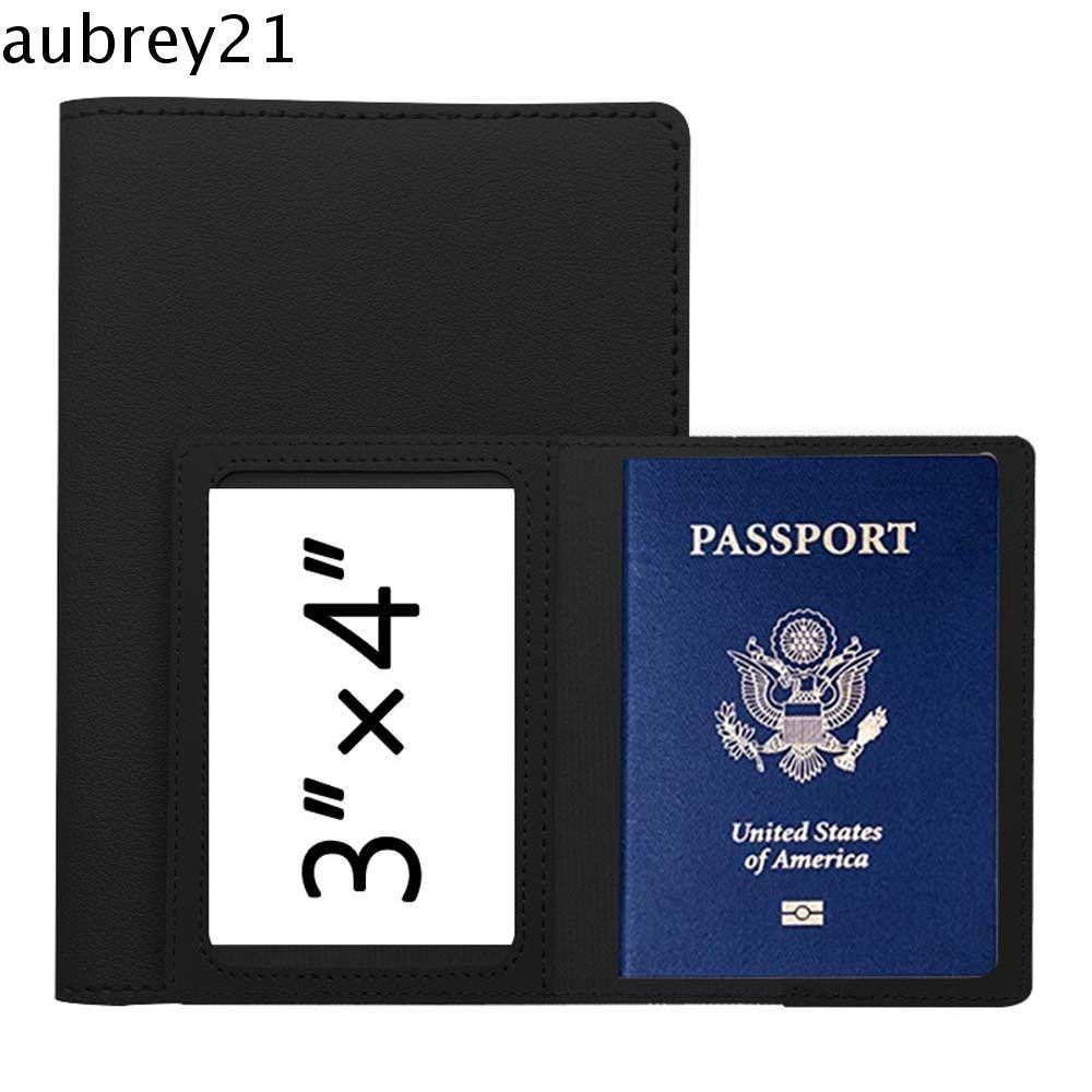 Aubrey1 ปกหนังสือเดินทาง ปกหนัง PU ผู้ชาย ผู้หญิง ชื่อ ที่อยู่ เครื่องบิน ตรวจสอบในบัตรประชาชน เอกสารพาสปอร์ต ซองใส่บัตร