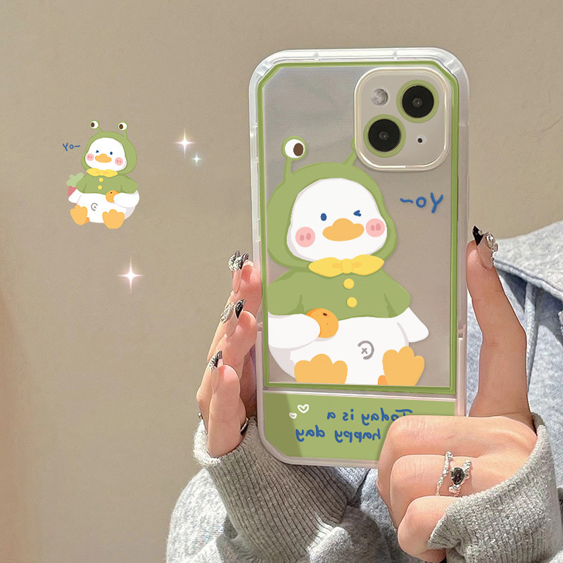 เคสโทรศัพท์มือถือ แบบพับได้ ลายเป็ด พร้อมขาตั้ง สําหรับ Samsung S22 Ultra S21 S20 S10 Plus A73 A54 A53 A42 A34 A22 A23 A21s A14 A13 A12 A52 A52s A51 A31 A71 Note 20 10 Plus