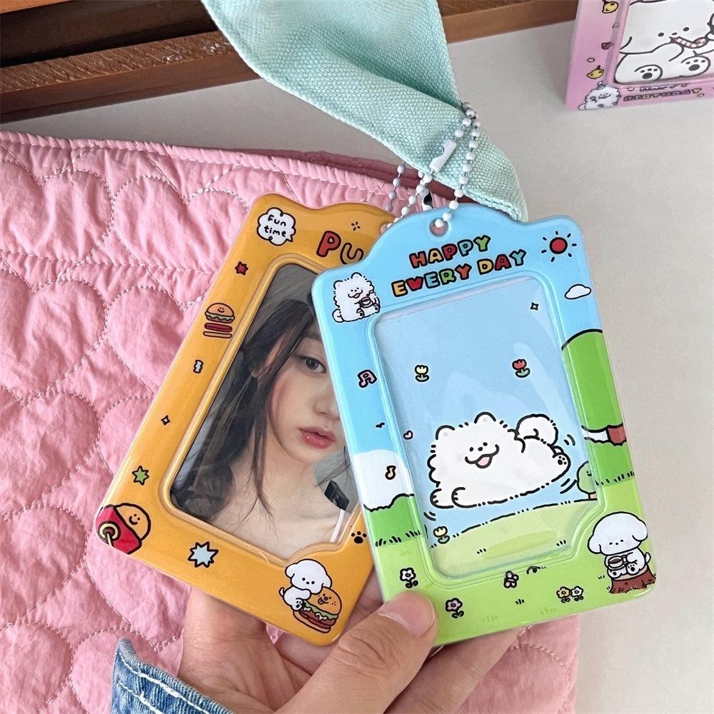 การ์ด ESTRENAR , บัตรรถบัส การป้องกันสุนัขน้อย , บัตรอาหารน่ารัก บัตรประจําตัว Love Bean Photo Photo Photo Photo Photocard Holder Girl