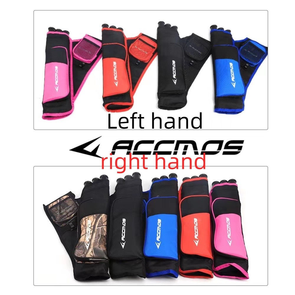 ACCMOS Quiver 3 หลอด Quiver ArrowsHolder แบบพกพากลับขวามือและซ้าย