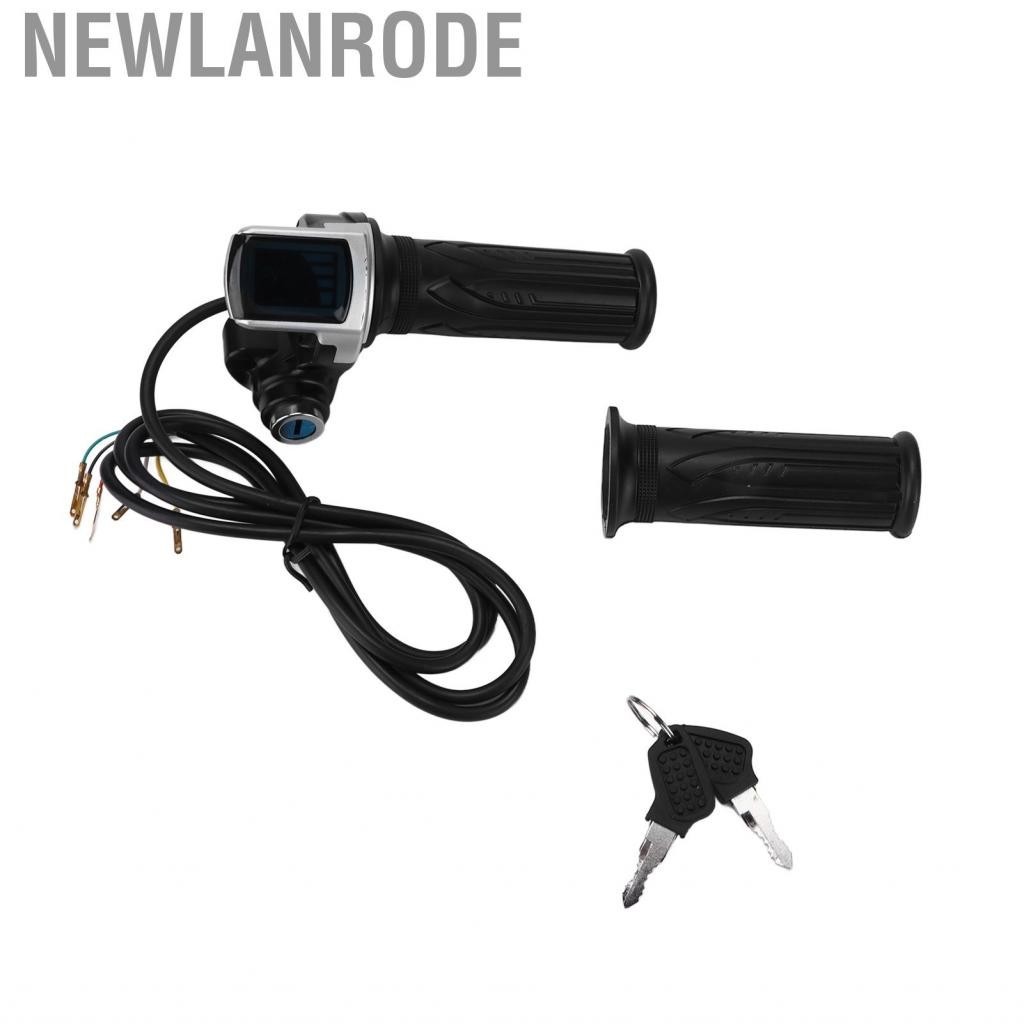 Newlanrode Electric Throttle Grip Handlebar Easy Installation LED Power Indicator for Bicycles Scooters