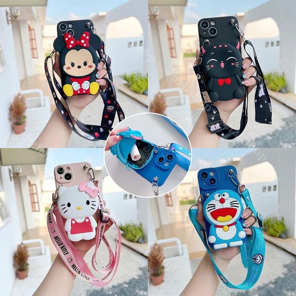 เคสโทรศัพท์มือถือแบบนิ่ม ลายการ์ตูนโดราเอมอน มินนี่เมาส์ พร้อมกระเป๋าสตางค์ สําหรับ VIVO Y03 Y17S Y27 Y27S Y36 Y16 Y02T Y02 Y02A Y02S Y15S Y15A Y21 Y21S Y21T Y33T Y33S Y20 Y20S Y12S Y12A Y17 Y15 Y12 Y11 – โปรปัง