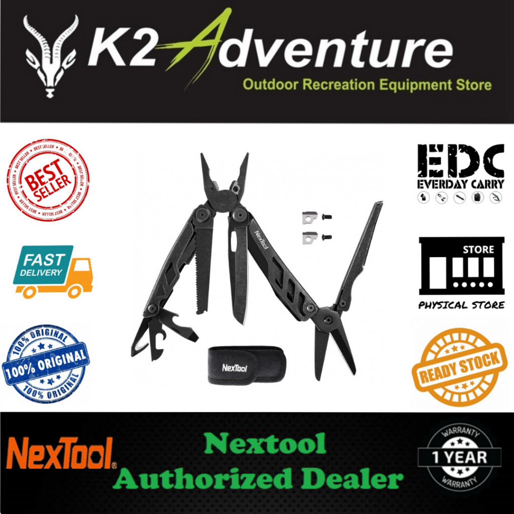 NexTool 16-in-1 Flagship Pro (สีเข้ม) NE20120 Steel Full Size Pliers Multitool