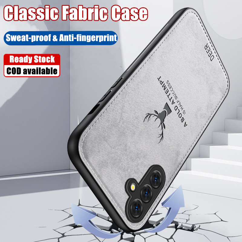 SAMSUNG สําหรับSamsung Galaxy A37 5G 6.7 นิ้วSM-A376 A376B A376U A376W A3760 Retroผ้าใบสไตล์ผ้านุ่มผ