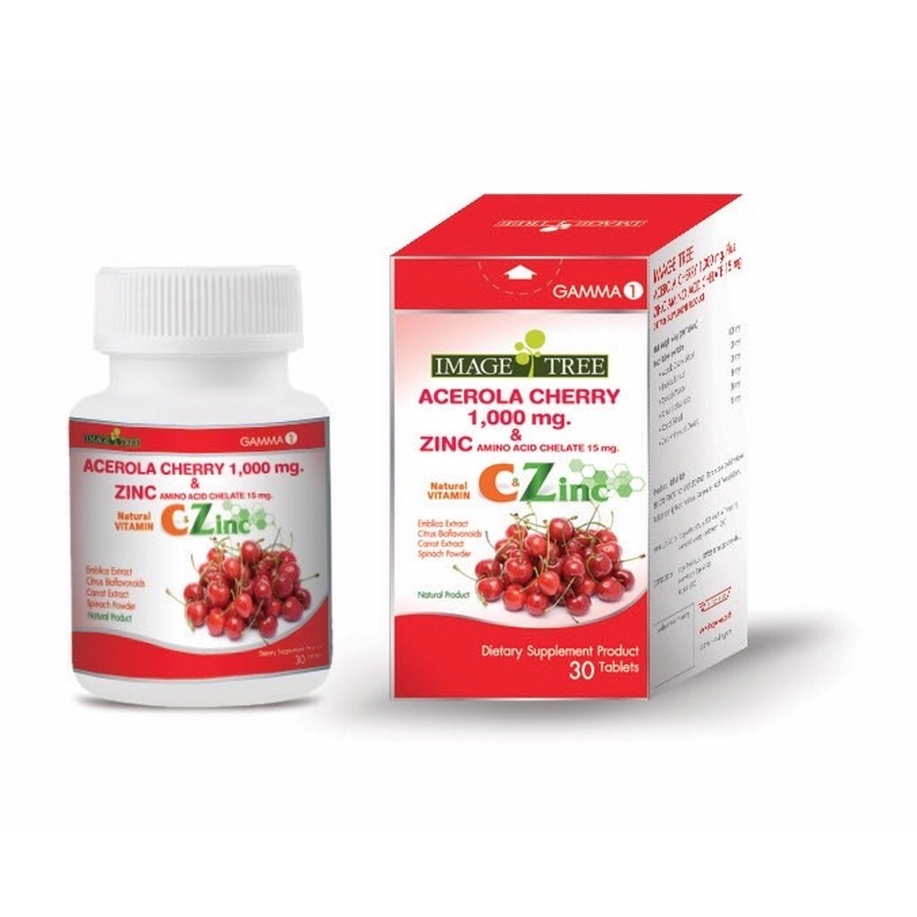 IMAGE TREE NUTRITION ACERPLA CHERRY 1000Mg.+Zinc15Mg.30เม็ด