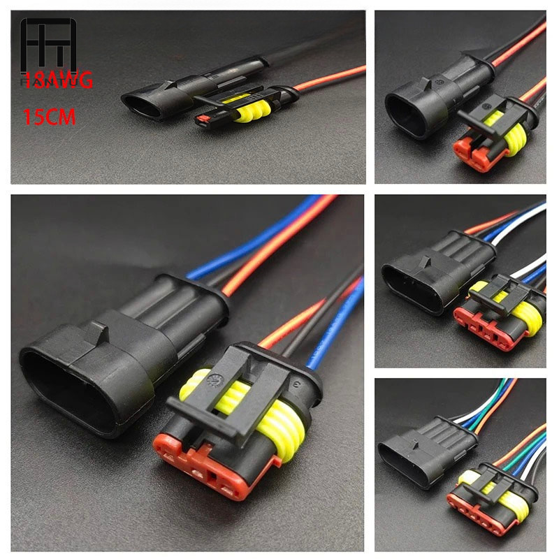 Ftu 15 ซม.!!ปลั๊กเชื่อมต่อสายไฟอัตโนมัติ 1 2 3 4 5 6 Way 1P 2P 3P 4P 5P กันน้ํา พร้อมสายเคเบิล
