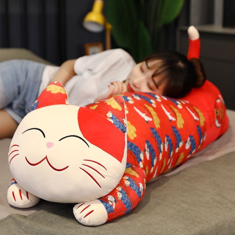 หมอนตุ๊กตาแมวกวักนําโชค น่ารัก สไตล์ญี่ปุ่น ของเล่นสําหรับเด็กผู้หญิง เหมาะกับการนอนหลับ
