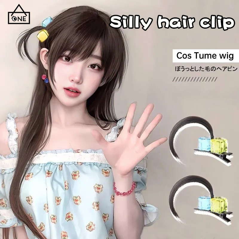 COD พร้อมส่งในไทย-กิ๊บติดผมวิกผมสวมบทบาทอนิเมะน่ารักสไตล์ญี่ปุ่นหวานคลิปด้านข้างสำหรับผู้หญิง-a.one