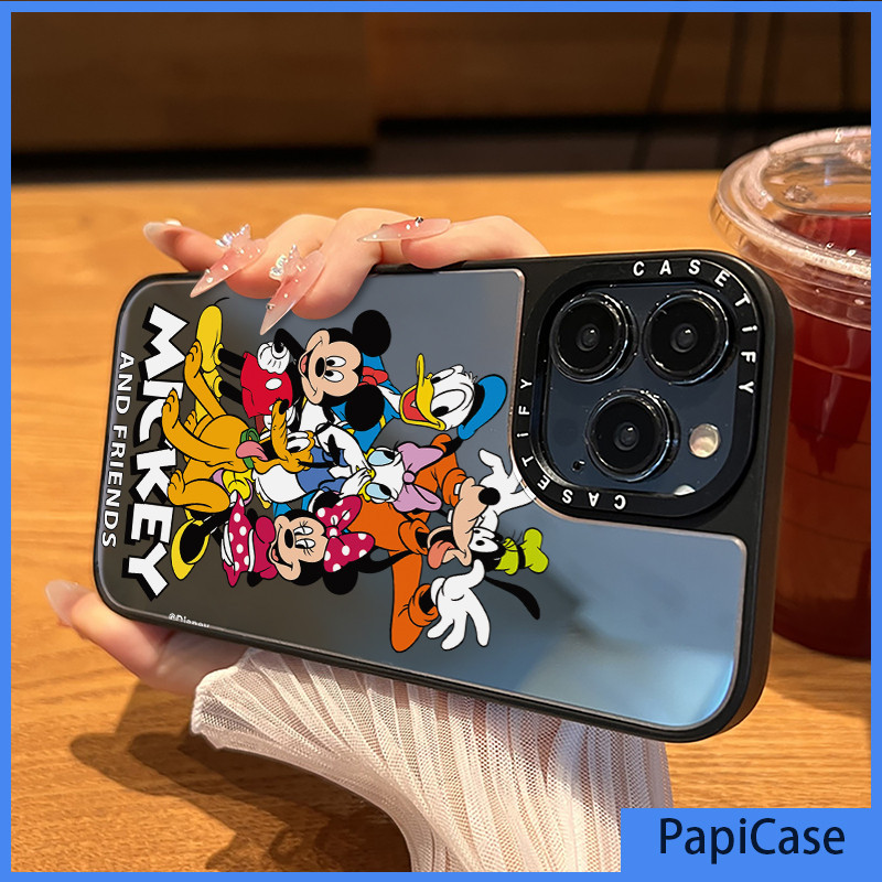 เคสไอโฟน 15 Pro Max For iPhone 11 12 13 14 15 Cases Mickey &amp; Minnie Series กระจกเงา Casetify Compatible with iPhone 11 12 13 14 15 Pro max X/XS XR 7+ 8Plus