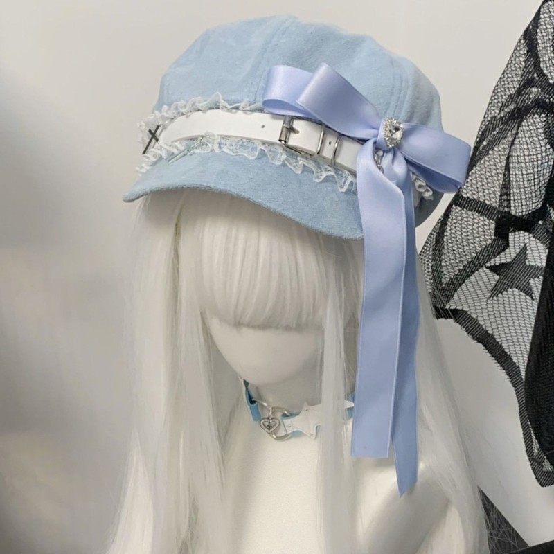 Alia Traveling Beret Hat หมวกเบสบอลสไตล์ญี่ปุ่นสําหรับวัยรุ่นกลางแจ้ง Sunproof - รูปที่ 2