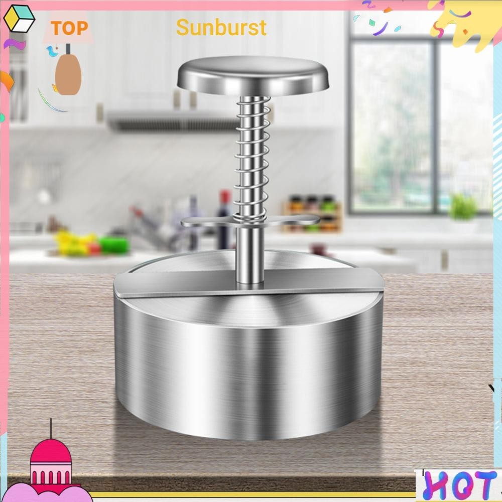 [Sunburst11.th] แม่พิมพ์กดเนื้อแฮมเบอร์เกอร์ ไม่ติดผิว สําหรับห้องครัว