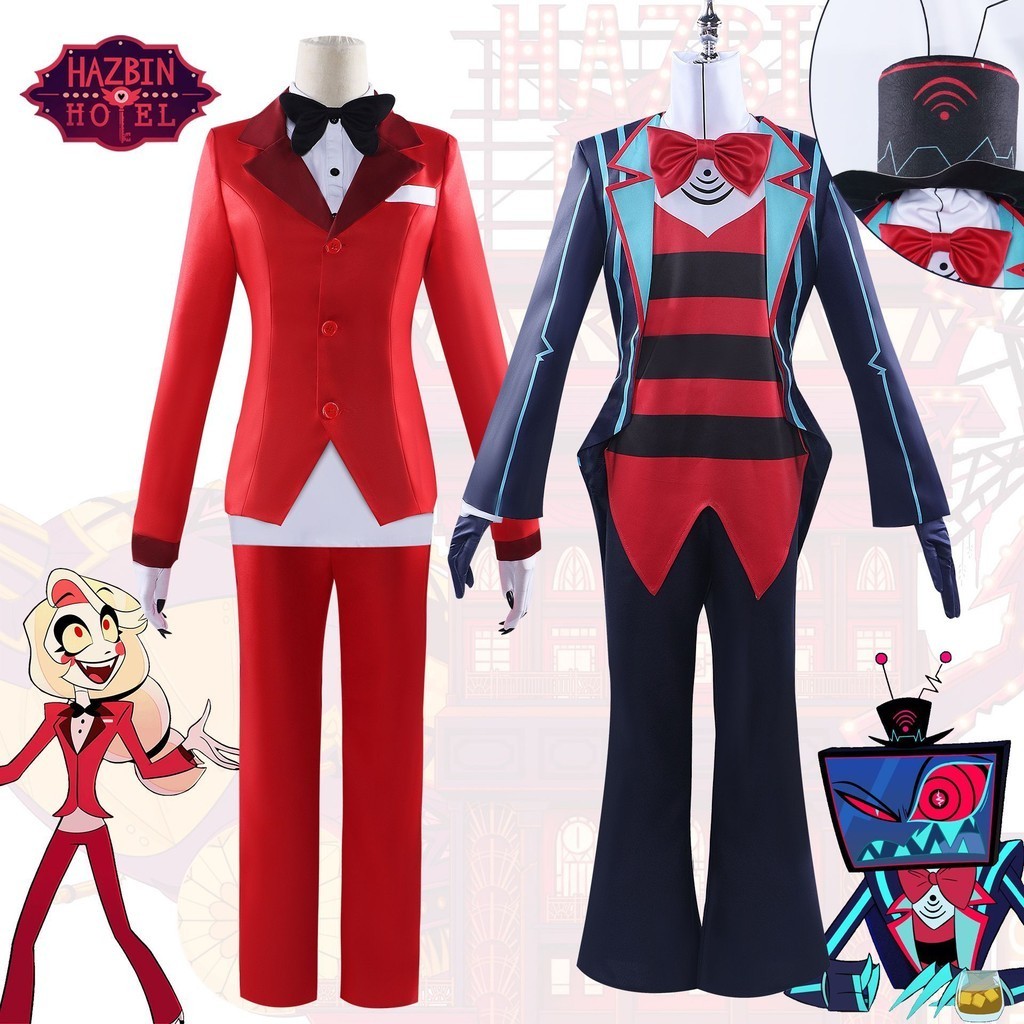 Hazbin Hotel Charlie Morningstar Vox Cosplay Costume Anime Game Suit Halloween Costumes地狱客栈夏莉晨星电视机恶魔沃克斯