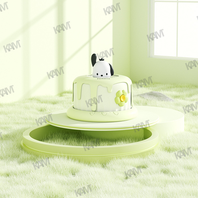 Kam 2024 Sanrio ลําโพงบลูทูธไร้สาย FY03 Kuromi Cake Design TWS Dual Computer Interconnect Lotso Cute Desktop Speaker Hello Kitty 360 องศา สเตอริโอรอบทิศทาง ห้องนอน