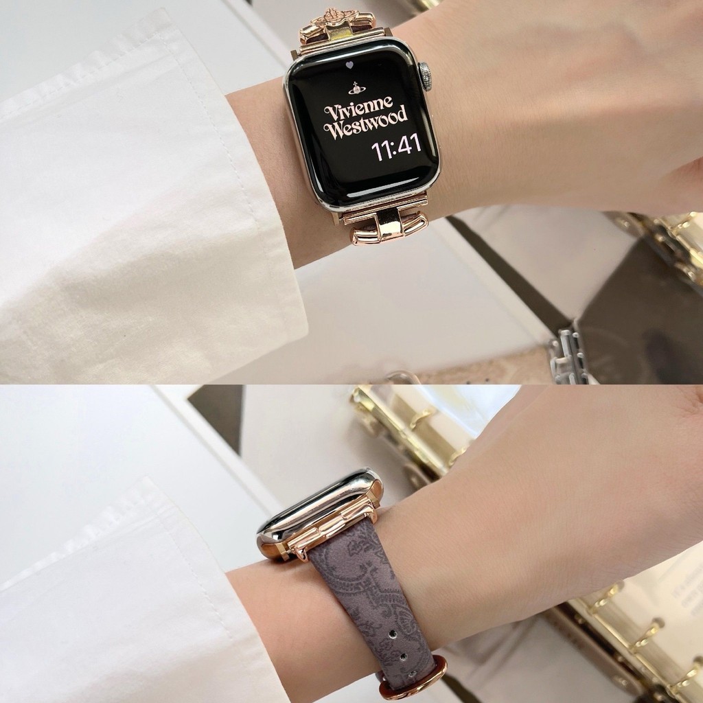 สายนาฬิกาข้อมือ สายหนังวัวแท้ แบบบาง หัวเข็มขัดโลหะ สไตล์ใหม่ สําหรับ Apple Watch s987 Iwatch Se65