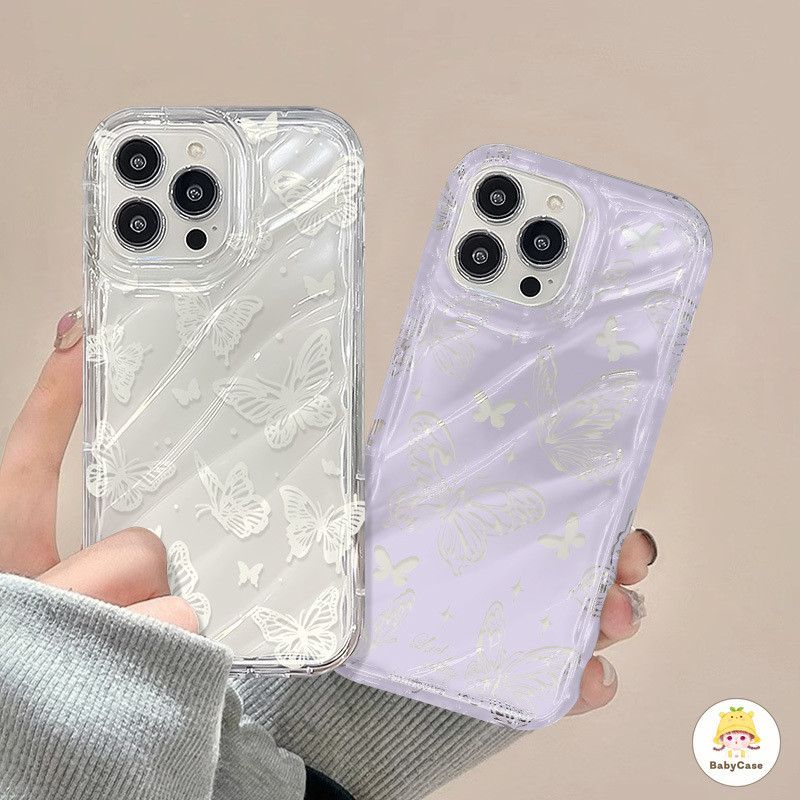 เคสนิ่มลายผีเสื้อกราฟฟิตีสุดโรแมนติกสำหรับ iPhone 11 15 12 13 14 Pro Max 7Plus XR 15 8 7 14 6s 6 Plus XS X Max