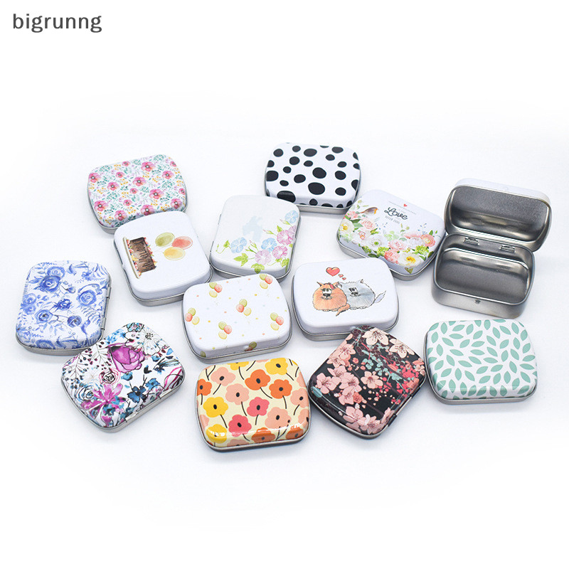 Bigrunng กล่องเหล็ก ขนาดเล็ก สําหรับใส่ลูกอม ยา