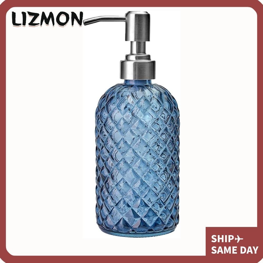 Lizmon ขวดจ่ายน้ํามันหอมระเหย สเตนเลส 304 350 มล. กันสนิม สีฟ้า เติมได้ สําหรับสบู่เหลว เจลล้างมือ