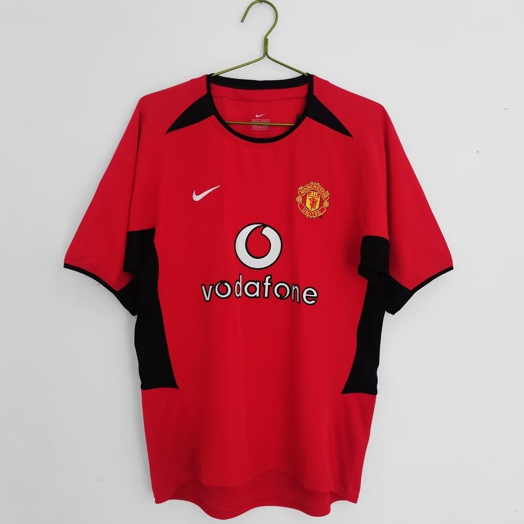 เสื้อกีฬาแขนสั้น ลายทีมชาติฟุตบอล Manchester United 2002-04 ชุดเยือน สไตล์เรโทร