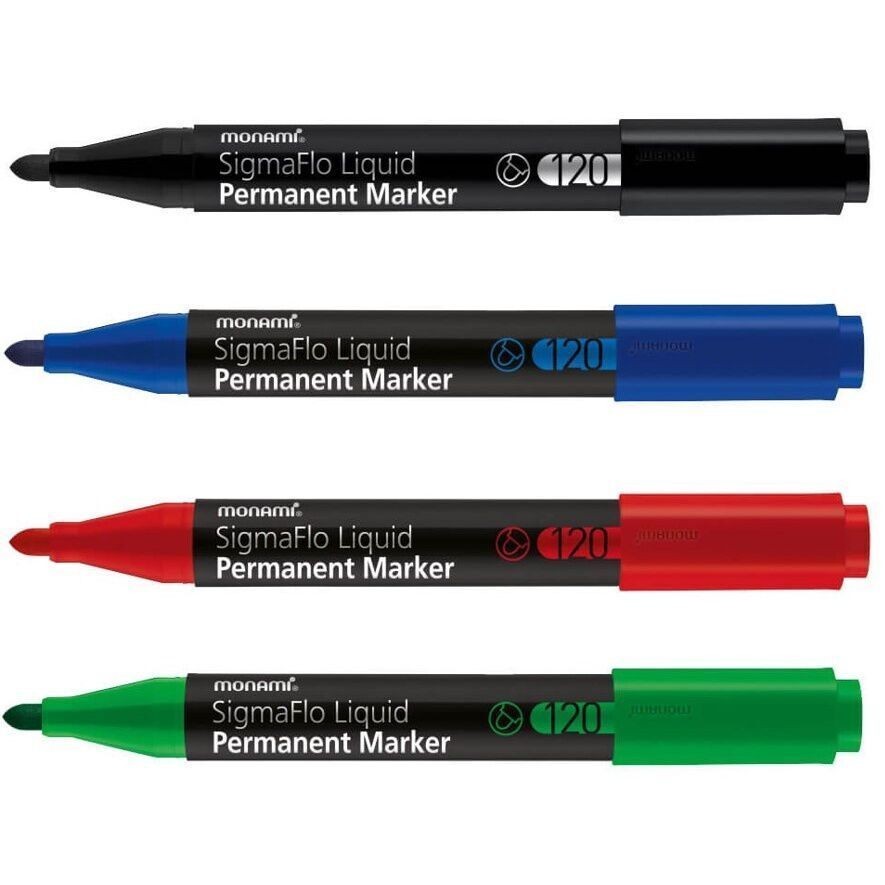 Monami SigmaFlo ปากกามาร์กเกอร์ถาวร Bullet Tip 120 / Chisel Tip 121 - รูปที่ 5