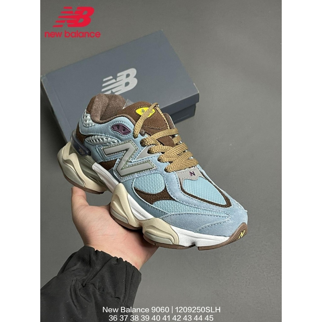 New Balance 9060 Blue Haze Series Retro Dad Sneakers with Superior Craftsmanship รองเท้าผ้าใบผู้ชาย รองเท้าบาสเกตบอล รอง