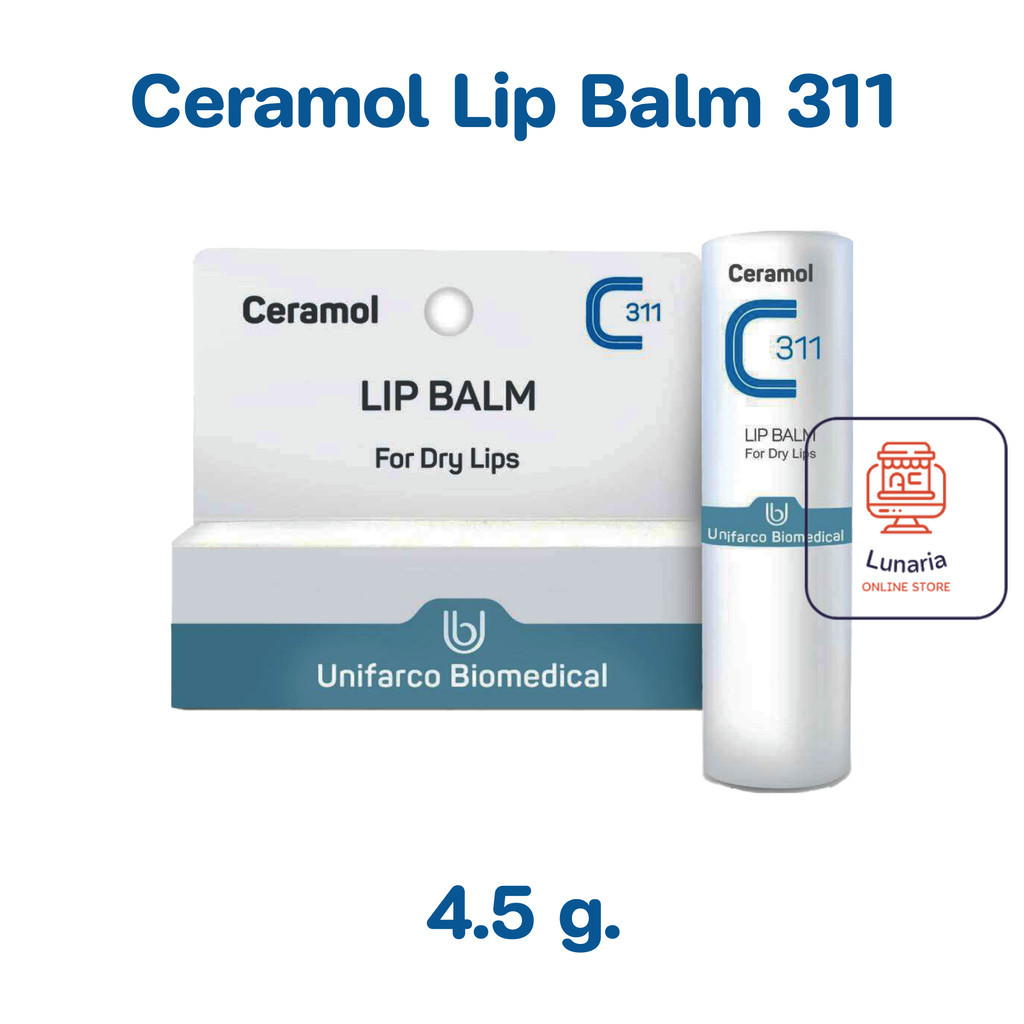 [EXP.30/11/2024] Ceramol Lip Balm 311 เซรามอล ลิปบาล์ม 311 ขนาด 4.5 g. จำนวน 1 หลอด