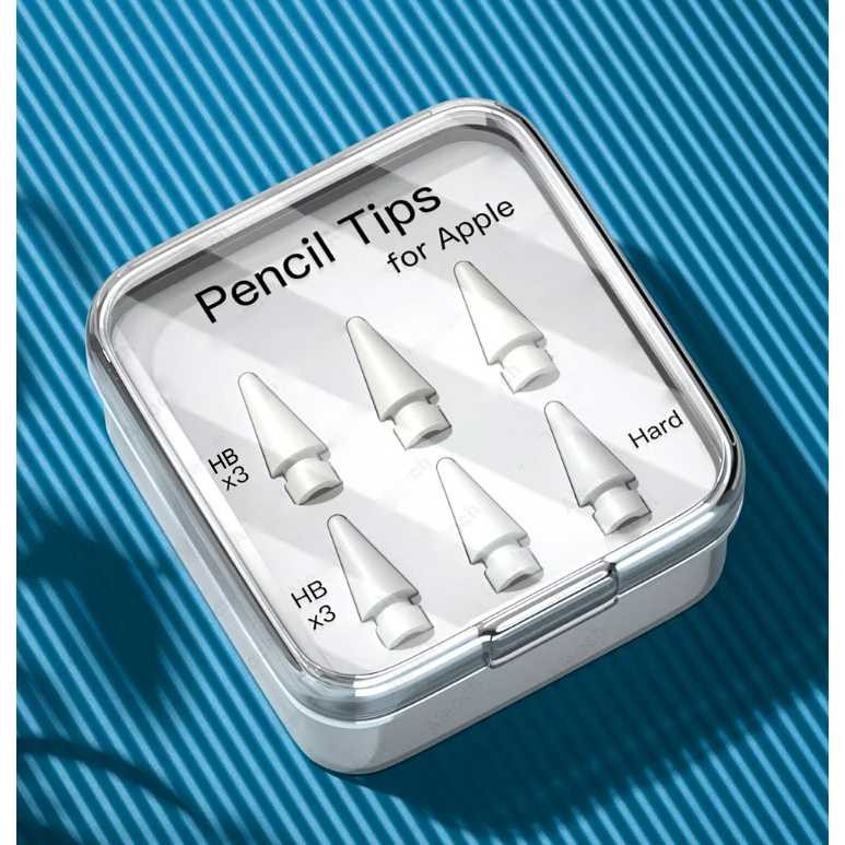 [AURORA] AYACH Apple Pencil Tip Replacement Hard HB Nib 1st 2nd 6 PCS - HB6
