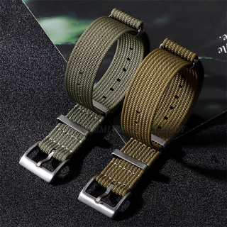ไนลอน NATO Universal สายนาฬิกา 18 มม.20 มม.22 มม.ผ้าใบกีฬาสาน One Loop Zulu สายนาฬิกาผู้ชายผู้หญิงสร้อยข้อมือเข็มขัดข้อมือ