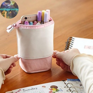 Strongaroetrtu Corduroy Pencil Case Retractable Pull-down สํ…