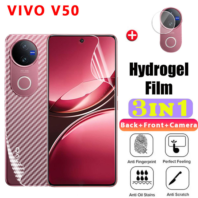 สําหรับ VIVO V50 Lite Pro 5G 2025 ฟิล์มไฮโดรเจลป้องกันหน้าจอนุ่มกล้องเลนส์ฝาครอบฟิล์มใสบน VIVOV50 V 