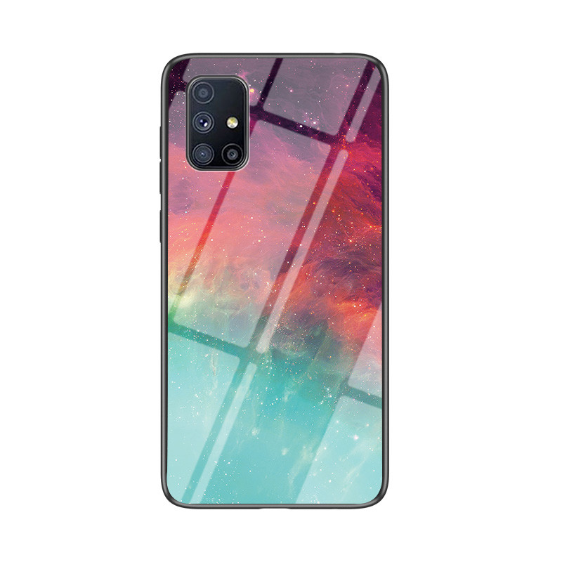 สําหรับ Samsung Galaxy M51, เคสโทรศัพท์กระจก Starry Sky, ฝาครอบป้องกันกระจกป้องกันการระเบิดคุณภาพสูง