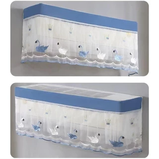 19VJKEPSHOP ฝาครอบกันฝุ่นเครื่องปรับอากาศ, ผ้าคลุม เครื่องปรับอากาศ ติดผนังแบบพกพา, ม่านกันลมน้ําหนักเบาล้างทําความสะอาดได้สะดวกในครัวเรือน