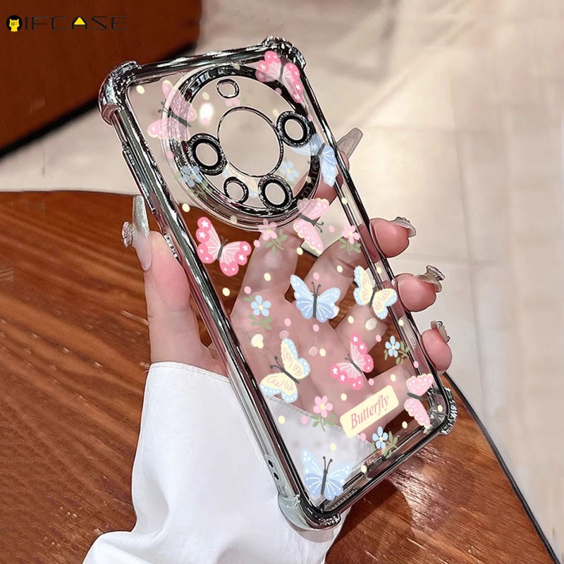 สําหรับ Huawei Pura 70 P60 P50 P40 P30 P70 Pro Plus Ultra เคสโทรศัพท์สีสันผีเสื้อดอกไม้ดอกไม้น่ารักการ์ตูน Polka Dot หรูหราโปร่งใสนุ่มกรณีปกหลัง ราคา ถูกที่สุด ดีลบีเคเค แกลเลอรีภาพที่ 9