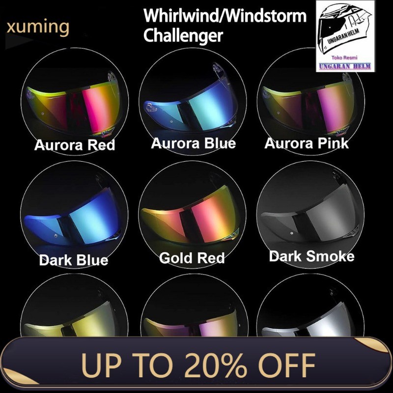 Xm [ReadyStock]Sec Visor Lens Sec Whirlwind Windstorm V1 V2 V3 Challenger Blitzer Sec Huslin