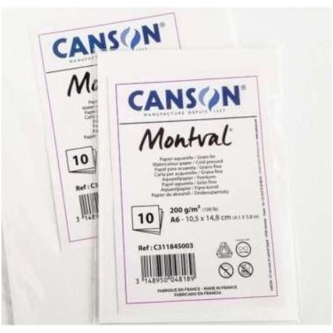 กระดาษ Canson Montval A4 200g/m2 @10 แผ่น/แพ็ค