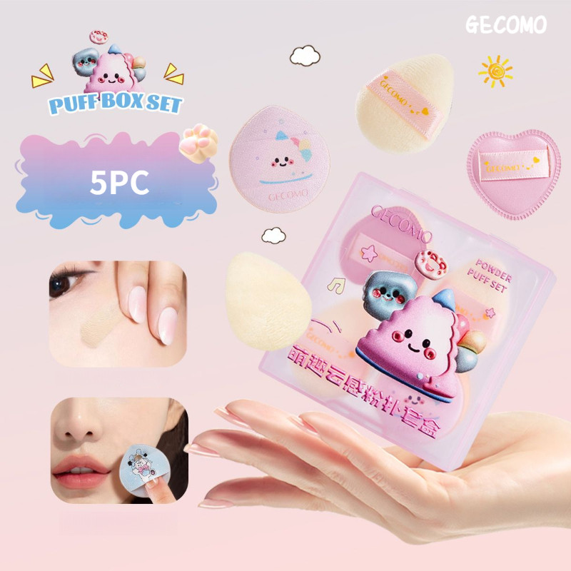 GECOMO พัฟสีชมพู นุ่มพิเศษสำหรับการแต่งหน้าและคอนซีลเลอร์