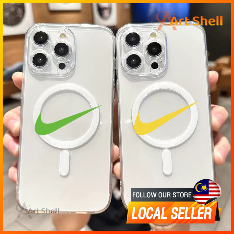 เข้ากันได้กับ iphone 16 Pro Max big nike โลโก้สีเหลือง 12 13 14 15 11 Pro Max ปลอก xr xs Max 7 8 Plu