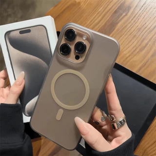 ใหม่สีชมพูmatte Magnetic Hard PCเคสโทรศัพท์สําหรับiPhone 16 Plus 11 12 13 14 15 16 Pro Max 15 Plus Ultra Slimกันกระแทกเคสโทรศัพท์