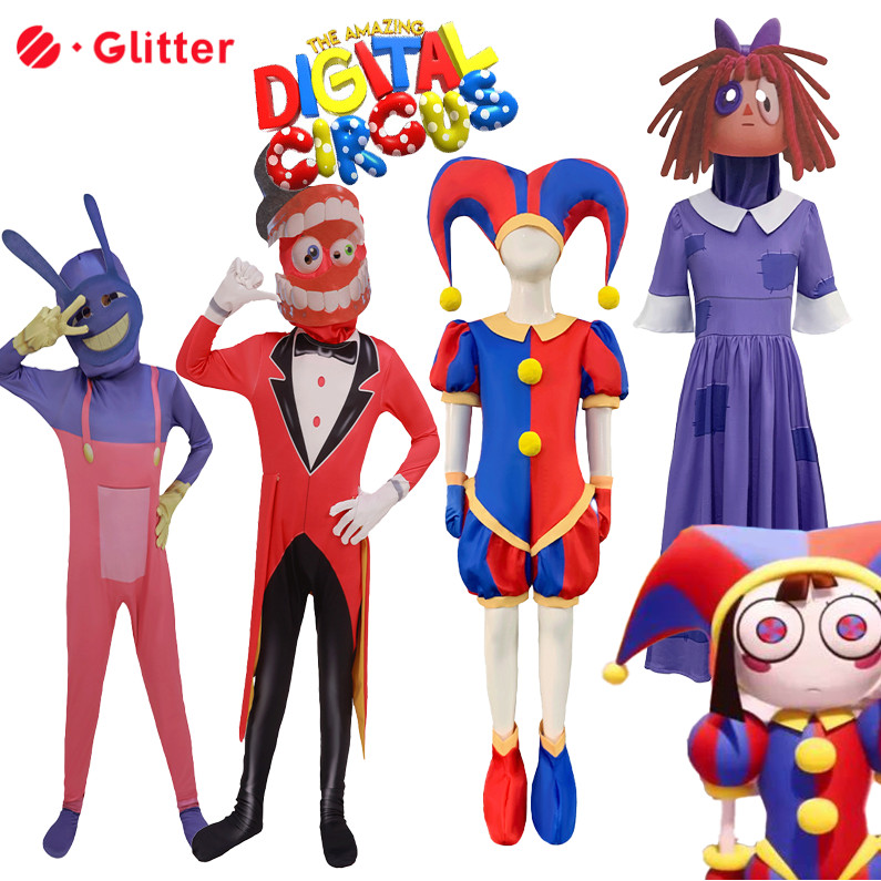 ชุดจั๊มสูทรอกาทาห์ เครื่องแต่งกายคอสเพลย์ดิจิทัล The Amazing Digital Circus Pomni Jax Ragatha Caine 