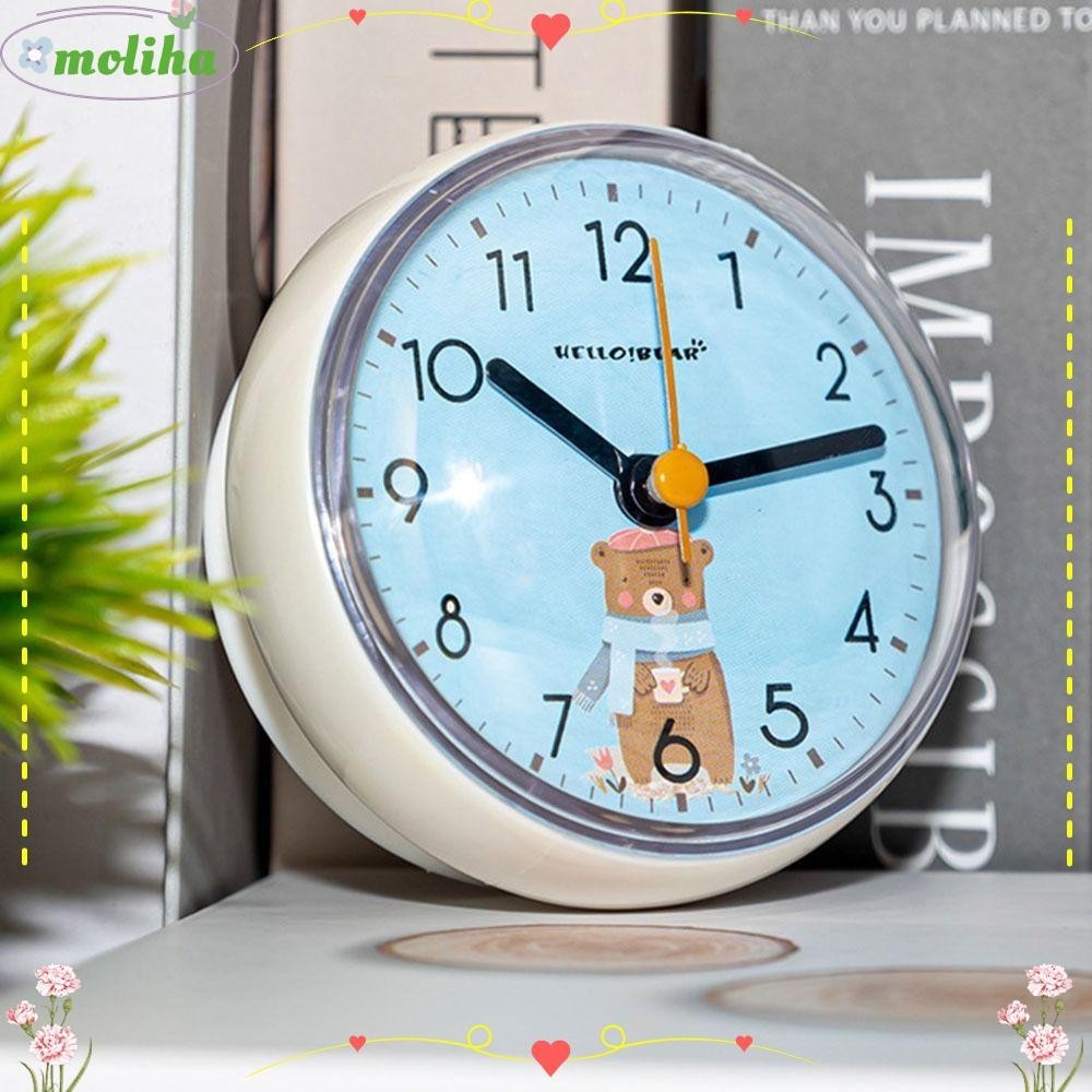 Moliha นาฬิกาอาบน้ํา กันน้ํา ห้องนั่งเล่น มินิมอล นาฬิกาศิลปะ ใช้แบตเตอรี่ นาฬิกาแขวนผนัง